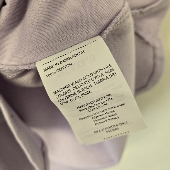 Perry Ellis Untucked Knit Button Down Shirt Orchid Petal Purple XL - Picture 4 of 7